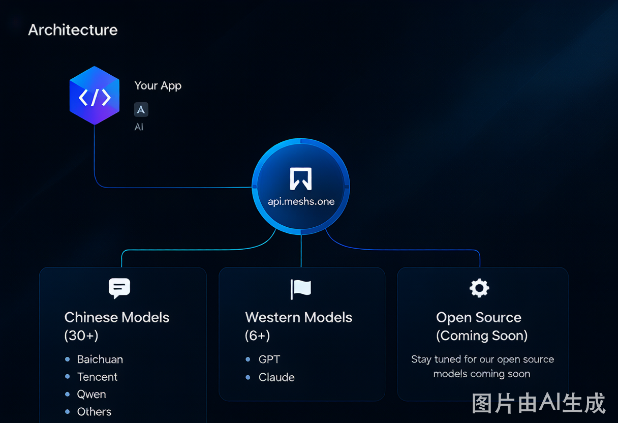 Meshs One Architecture: One API Key to 40+ Models